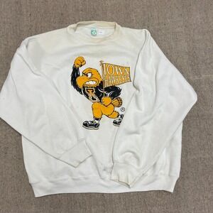vintage iowa haweyes sweatshirt mens XL white 2000s crewneck